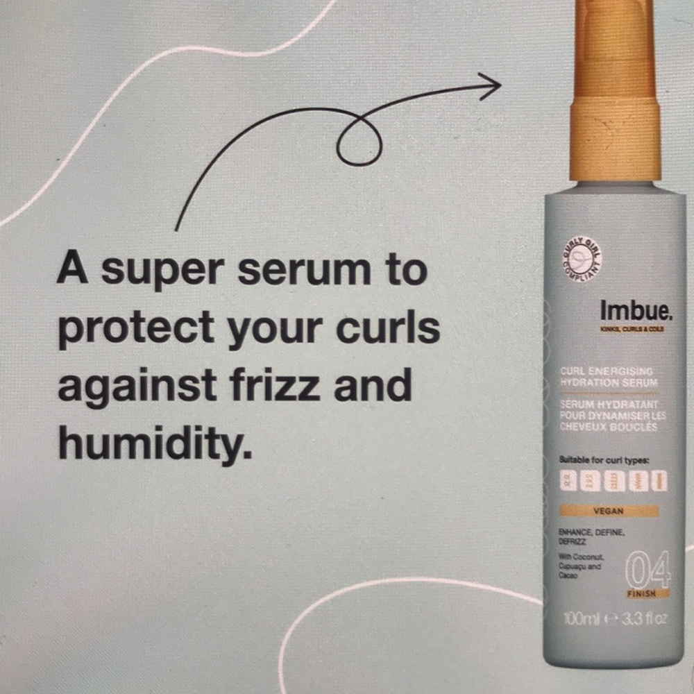 Imbue CURL ENERGISING HYDRATION SERUM 04 Finish enhance ,define,defrizz - Picture 3 of 11